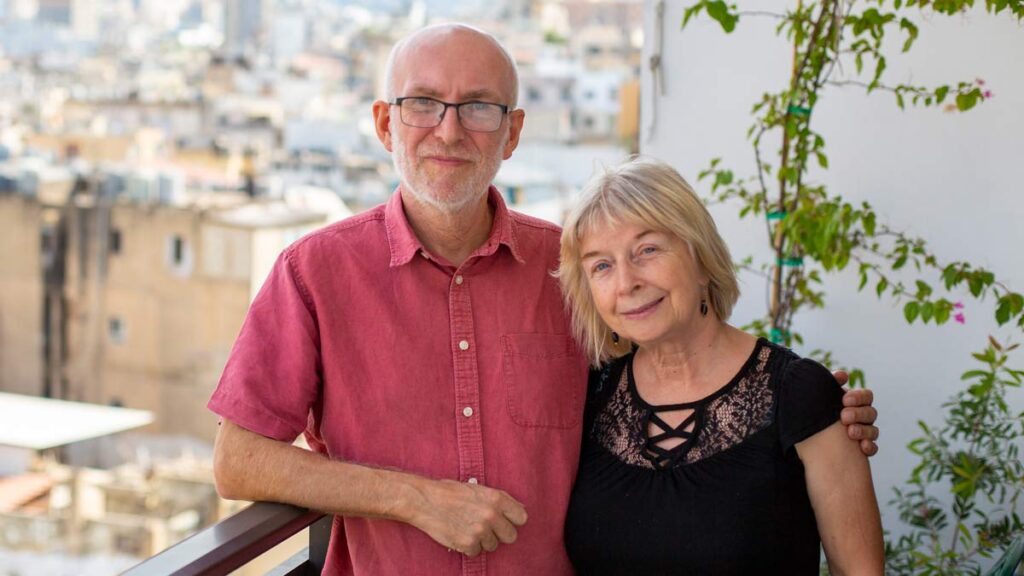 Phil and Sylvie Good on their Beirut balcony