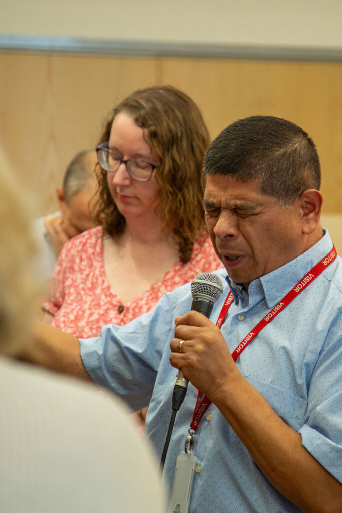 Pastor Joel Millanguir from Chile prays powerfully