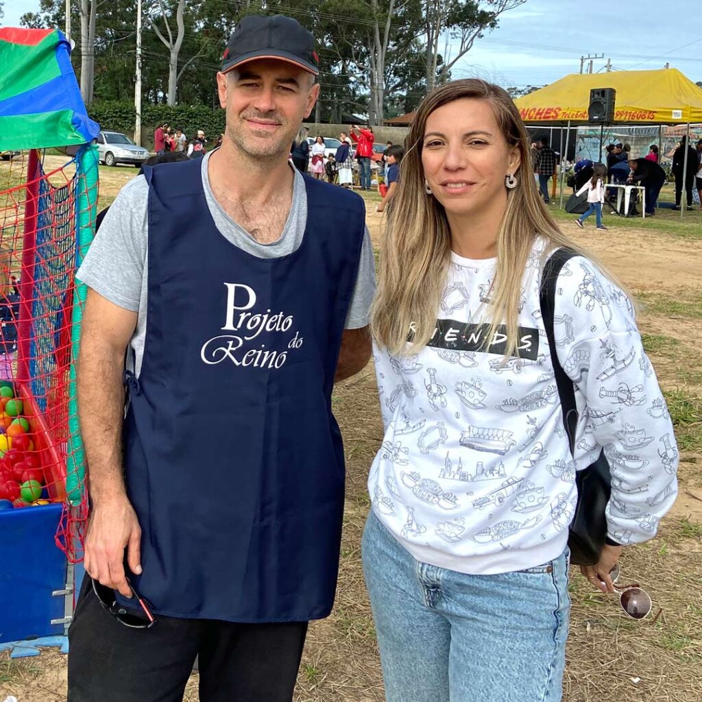 Andy and wife Kati captured at a community event
