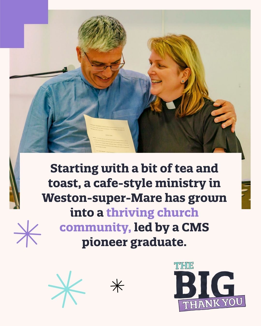 Starting with a bit of tea and toast, a cafe-style ministry in Weston-super-Mare has grown into a thriving church community, led by a CMS pioneer graduate.