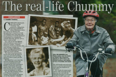 Newspaper feature story with Eve Vause